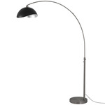Luna Bella Arc Floor Lamp - Black Nickel / Matte Black / Silver