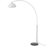 Morelli Simple Floor Lamp - Satin Nickel / Black / White
