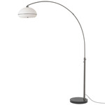Morelli Simple Floor Lamp - Black Nickel / Black / White