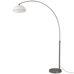 Morelli Simple Floor Lamp - Black Nickel / White