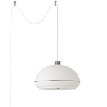 Morelli Swag Pendant - Satin Nickel / White