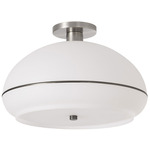 Morelli Ceiling Light - Satin Nickel / Black Nickel / White