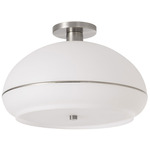 Morelli Ceiling Light - Satin Nickel / White