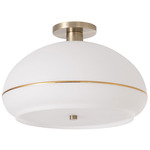 Morelli Ceiling Light - Weathered Brass / White