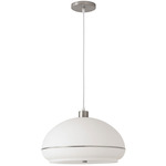 Morelli Pendant - Satin Nickel / White