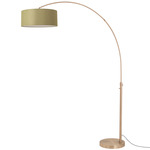 Float Arc Floor Lamp - Weathered Brass / Avocado