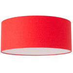 Stretch Ceiling Light - Satin Nickel / Crimson Red
