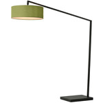 Stretch Arc Floor Lamp - Black / Avocado
