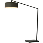 Stretch Arc Floor Lamp - Black / Black