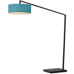 Stretch Arc Floor Lamp - Black / Pool Blue