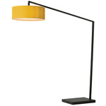 Stretch Arc Floor Lamp - Black / Mustard