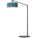 Stretch Arc Floor Lamp - Black / Pool Blue