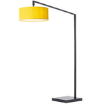 Stretch Arc Floor Lamp - Black / Mustard