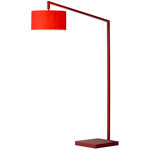 Stretch Arc Floor Lamp - Crimson Red / Red