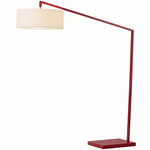 Stretch Arc Floor Lamp - Crimson Red / White