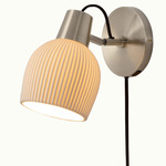 Petaluma Bone Porcelain Wall Sconce - Satin Nickel / Bone Porcelain