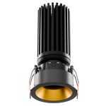 Copa Mini 3 inch Round Flanged Regress Downlight with Housing - Black / Gold