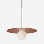 Bola Disc Pendant - Chrome / Clay / Opaline