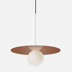 Bola Disc Pendant - Matte White / Clay / Opaline