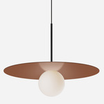 Bola Disc Pendant - Matte Black / Clay / Opaline