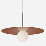 Bola Disc Pendant - Matte Black / Clay / Opaline