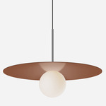 Bola Disc Pendant - Chrome / Clay / Opaline