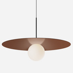 Bola Disc Pendant - Matte Black / Clay / Opaline