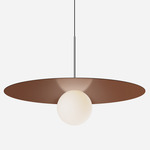 Bola Disc Pendant - Chrome / Clay / Opaline