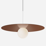 Bola Disc Pendant - Matte White / Clay / Opaline