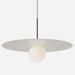 Bola Disc Pendant - Matte Black / Sand / Opaline