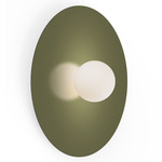 Bola Disc Wall / Ceiling Light - Moss / Opaline