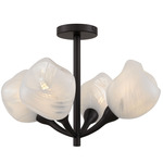 Adelyn Semi Flush Ceiling Light - Oil Rubbed Bronze / Alabaster