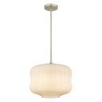 Cara Pendant - Brushed Nickel / Opal