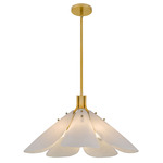 Milton Convertible Pendant - Light Gold / White