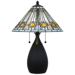 Ayla Table Lamp - Matte Black / Multicolor