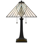 Duvane Table Lamp - Matte Black / Multicolor