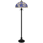 Wisteria Bloom Floor Lamp - Matte Black / Multicolor