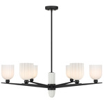 Collier Chandelier - Matte Black / White Opal