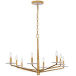 Judi Chandelier - Distressed Gold / Alabaster