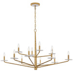 Judi Chandelier - Distressed Gold / Alabaster