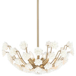 Flores Chandelier - Noble Brass / White