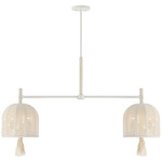 Lunara Chandelier - White Alabaster / White