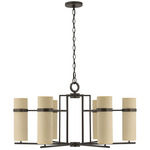 Weston 6-Light Chandelier - Mediterranean Bronze / Beige
