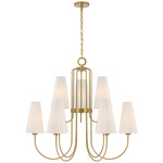 Wilkes Chandelier - Warm Brass / White
