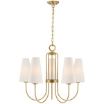 Wilkes Chandelier - Warm Brass / White