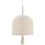 Lunara Pendant - White Alabaster / White