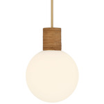 Jarrell Pendant - Warm Brass / White Opal