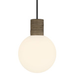 Jarrell Pendant - Matte Black / White Opal