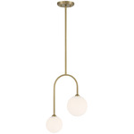 Chester Pendant - Noble Brass / White Opal