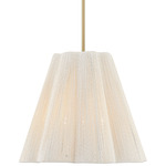 Rosa Pendant - Noble Brass / White
